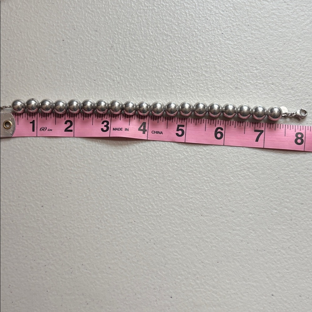 Tiffany - Authentic Sterling Silver 10mm Ball Bead Chain Bracelet with Pouch - Picture 6 of 6